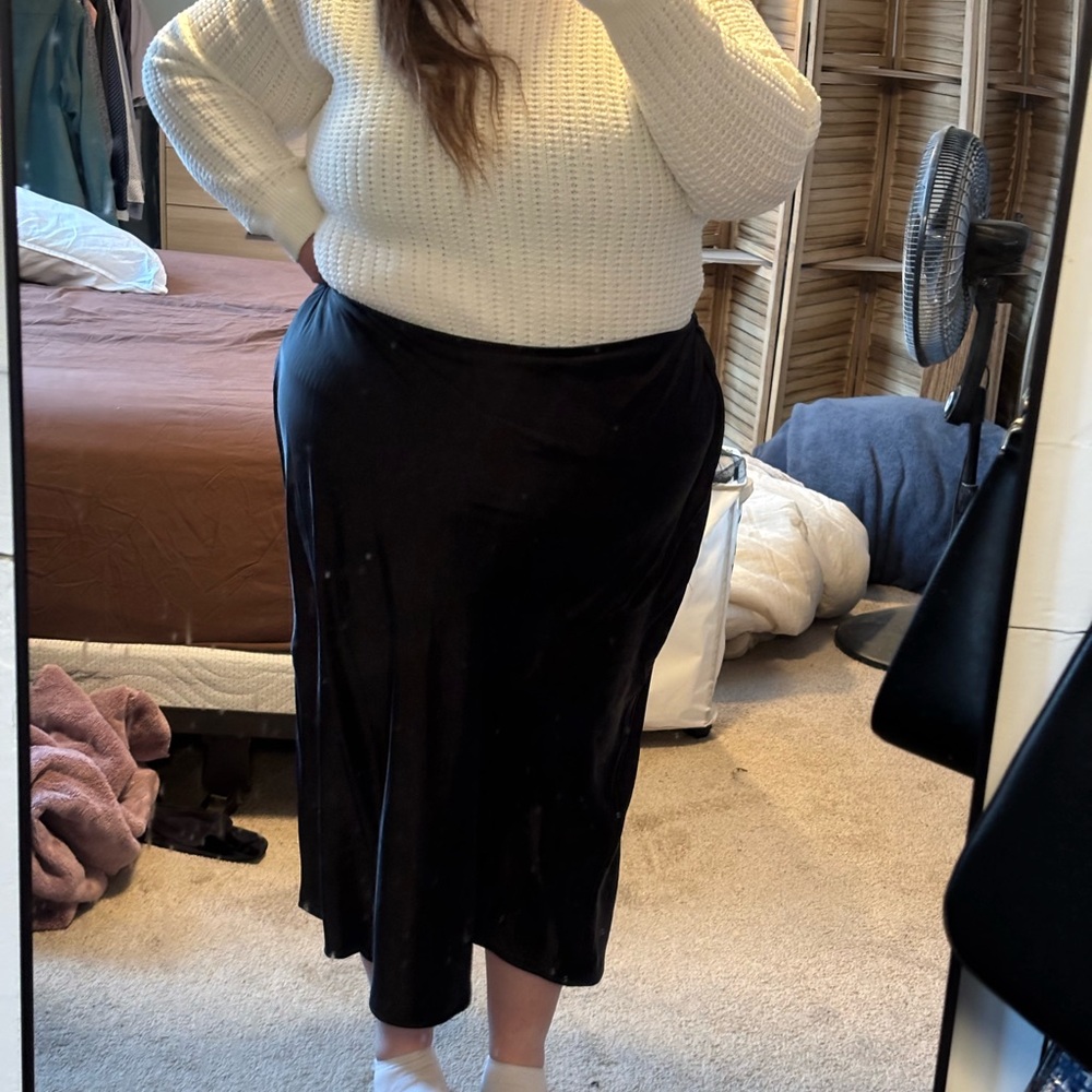 Old Navy Black Satin Skirt
